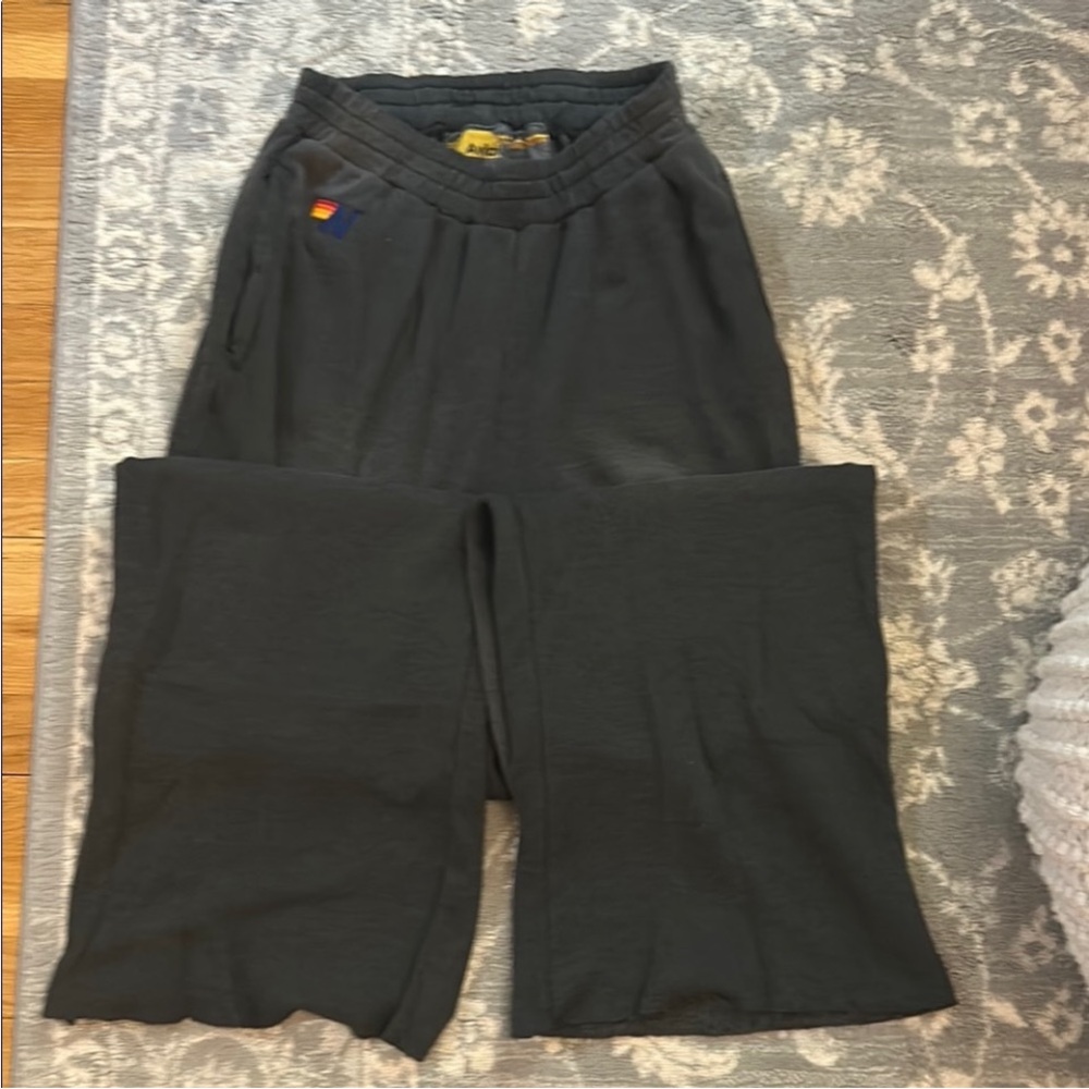 Aviator Nation Dark Gray flare sweatpants